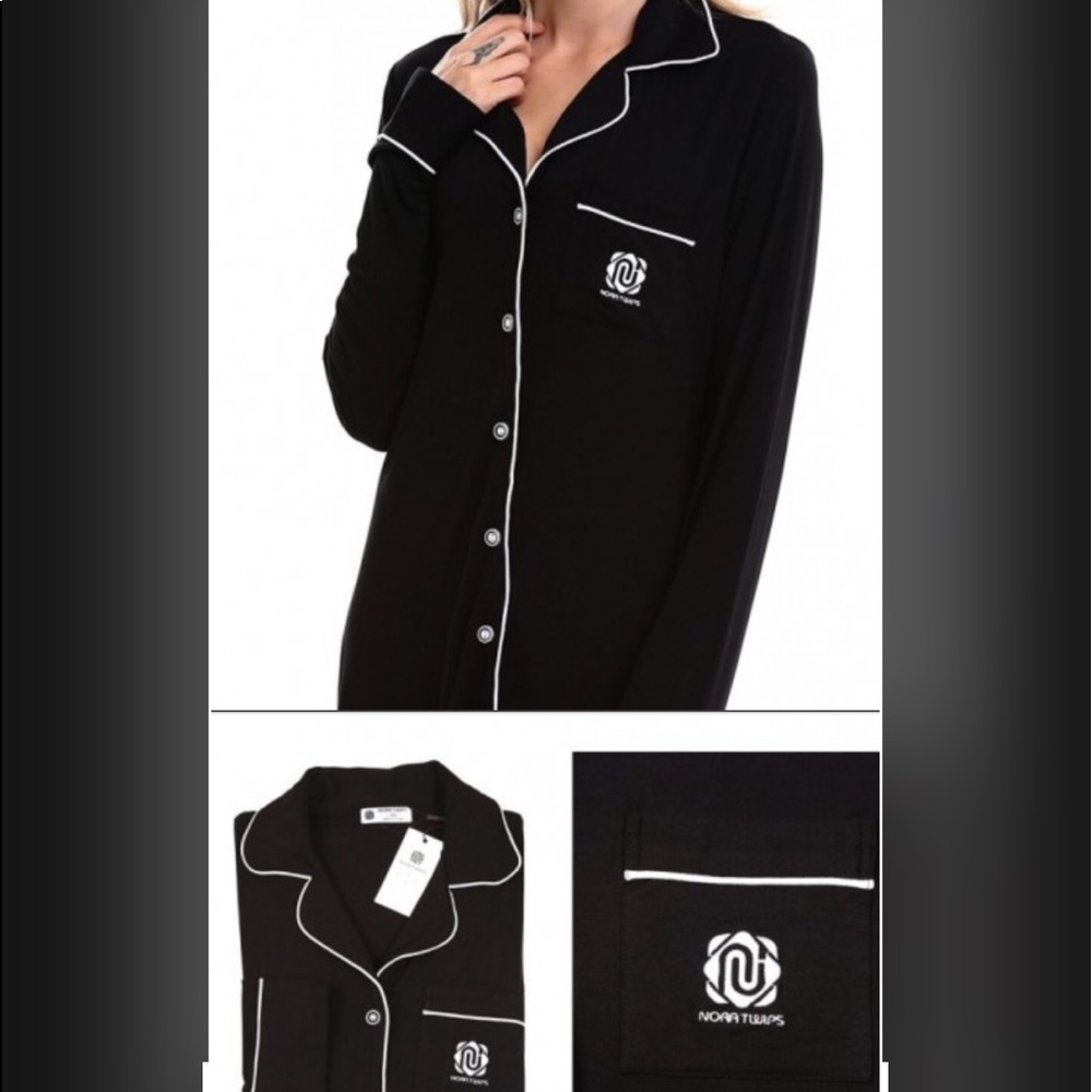 ๐HP๐Nora Twips Black Long Sleeve Sleep Dress - Picture 3 of 9